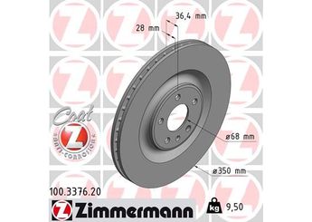 Fren Disk Ayna Arka Sağ ve Sol ZIMMERMANN 100.3376.20  4M0615601J 4M0615601P 4M0 615 601 J 4M0 615 601 P
