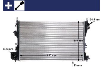 Su Radyatörü  MAHLE CR 40 000S  LR031827 24418338 1300244