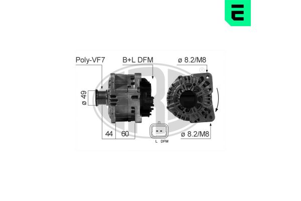 Alternatör  Renault Espace IV (JK0)(01.2002->)  ERA 210509A