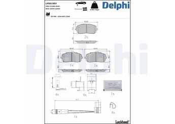 Fren Disk Balata Ön DELPHI LP5019EV  4205603 0004205603 A0004205603