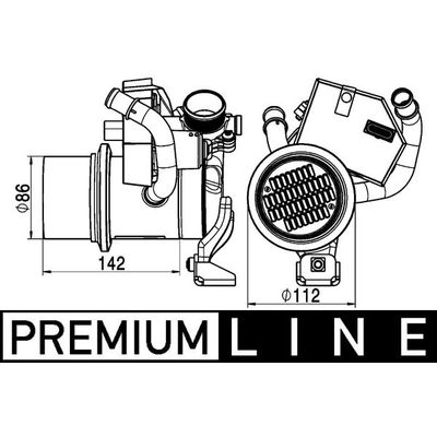 Egr Soğutucu  Volkswagen Golf VII (BQ1/BE2)(01.2017->)  MAHLE CE 5 000P