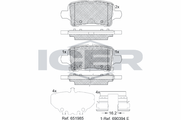 Fren Disk Balata Arka BEŞER 4446
