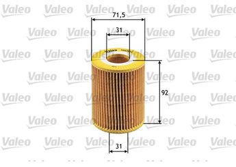 Yağ Filtresi  VALEO 586504  HO827 HO-827 15430PLZD00 15430-PLZ-D00 8972231870 8-97223-187-0 650300 5650380 93190777 95526811 97223218