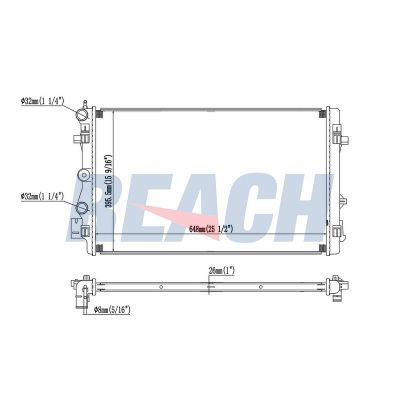 Su Radyatörü  Audi A1 (8X1)(08.2010->)  MANDO 2531022025