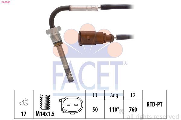 Egzoz Sıcaklık Sensörü  Volkswagen T6 Transporter P.Van/Minibüs (SG)(04.2015->2019)  MAHER 22869