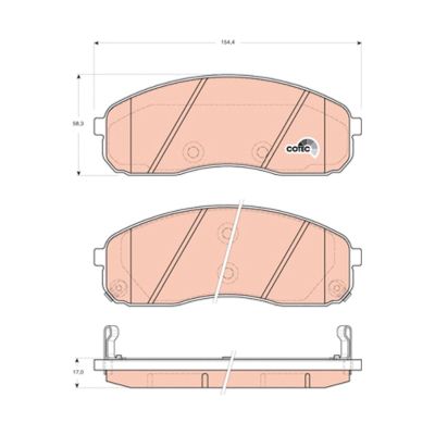 Fren Disk Balata Ön Kia Carnival II (FL)(2001->2006)  TRW GDB3433
