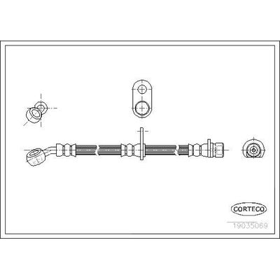 Fren Hortumu Arka Sağ veya Sol Honda Civic 3/4 Kapı (EJ/EK)(09.1995->)  CORTECO 19035069