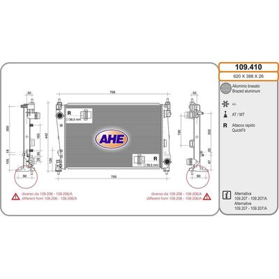 Su Radyatörü  Fiat Doblo (263) Cargo/Combi/Pratico (12.2014->)  MERCEDES ORJINAL A2045003603