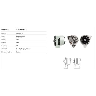 Alternatör  LUCAS ELEKTRIK LEA0517