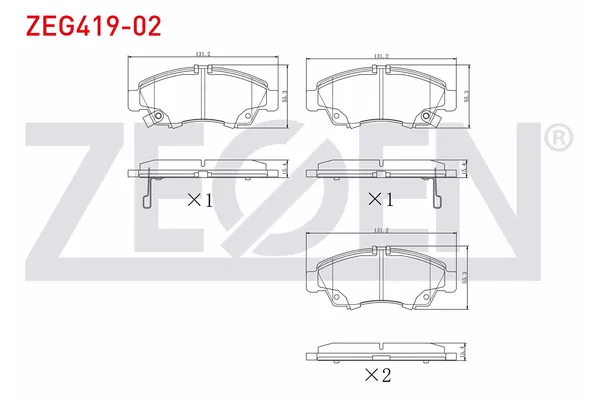 Fren Disk Balata Ön Honda Jazz (GD1/5)(01.2002->)  ZEGEN ZEG419-02